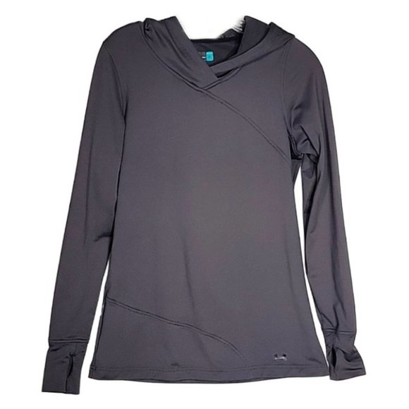 Under Armour Tops - Under Armour Fitted Athletic Hoodie Thumb Holes M Gray